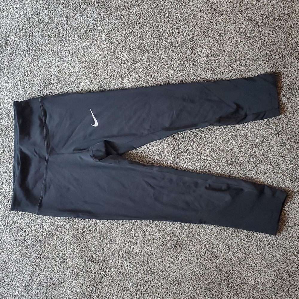 Womens Nike Dri Fit cropped running leggings with mesh detail XS